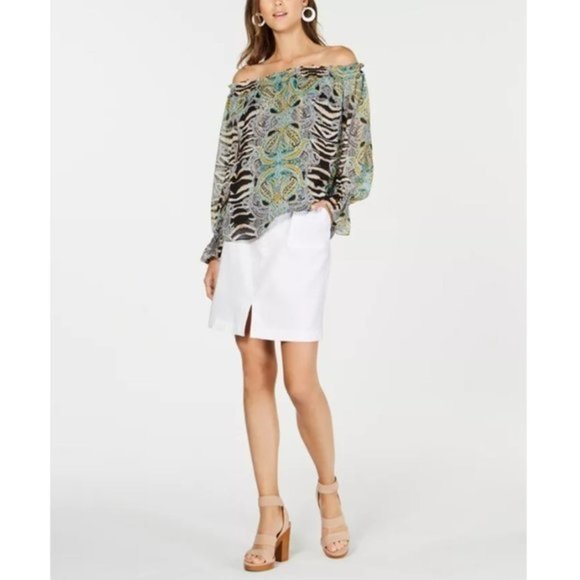 New INC White Paperbag-Waist Skirt XL - Picture 4 of 5